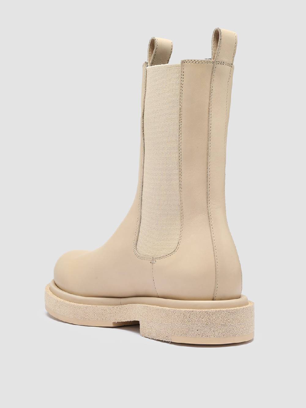 Officine Creative TONAL 105 Stivaletti Chelsea in Pelle Avorio In Vendita