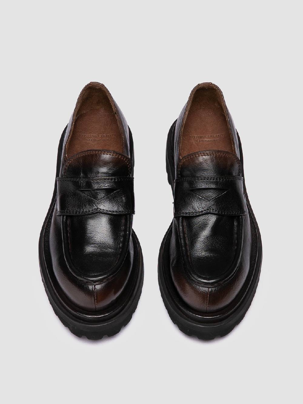 Officine Creative WISAL DD 101 Mocassini in Pelle Marrone Saldi