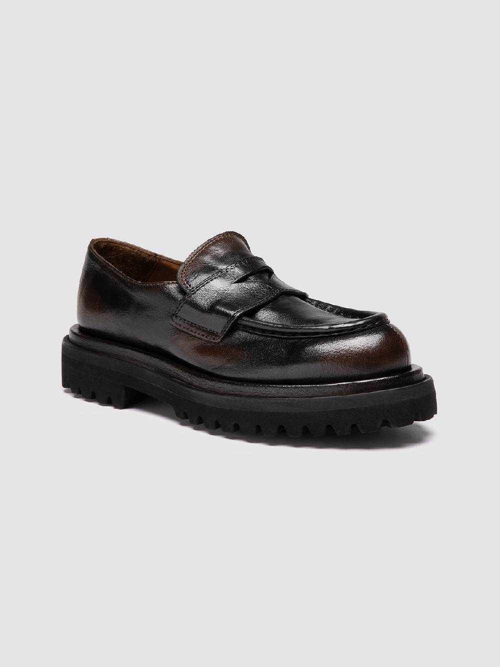 Officine Creative WISAL DD 101 Mocassini in Pelle Marrone Saldi