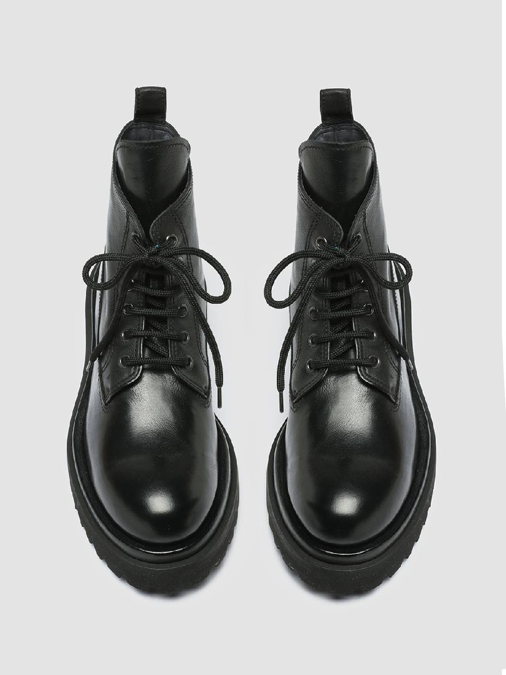Officine Creative WISAL DD 105 Stivali stringati in Pelle Nera Offerte