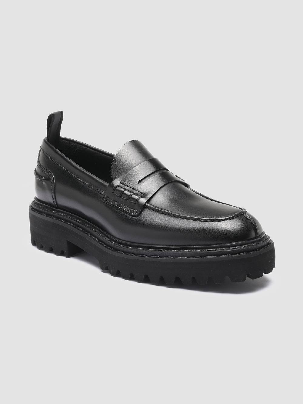 Officine Creative PROVENCE 023 Mocassini in Pelle Nera Hotsell