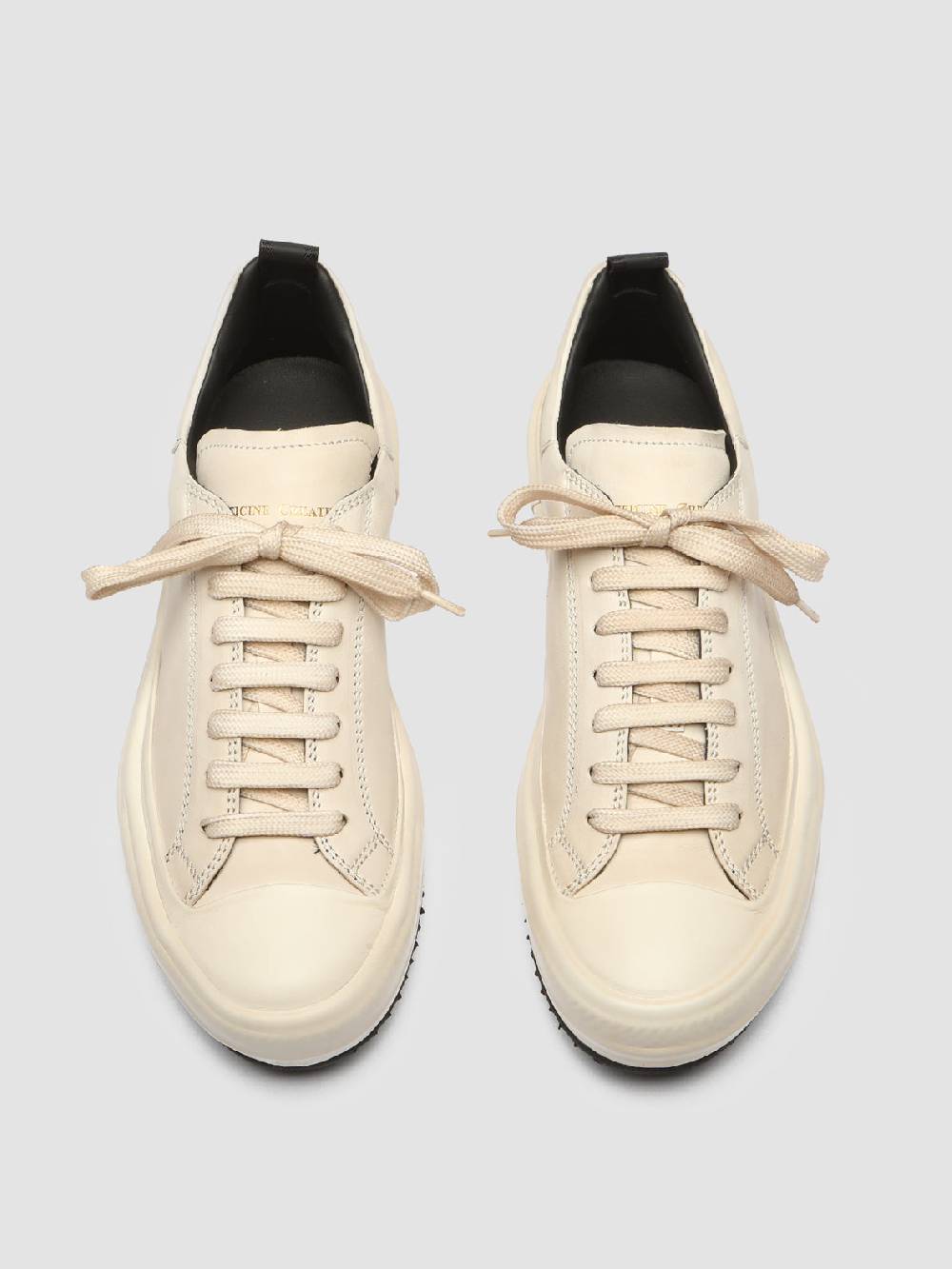 Officine Creative MES 105 Sneaker in Pelle Avorio Vendita Calda