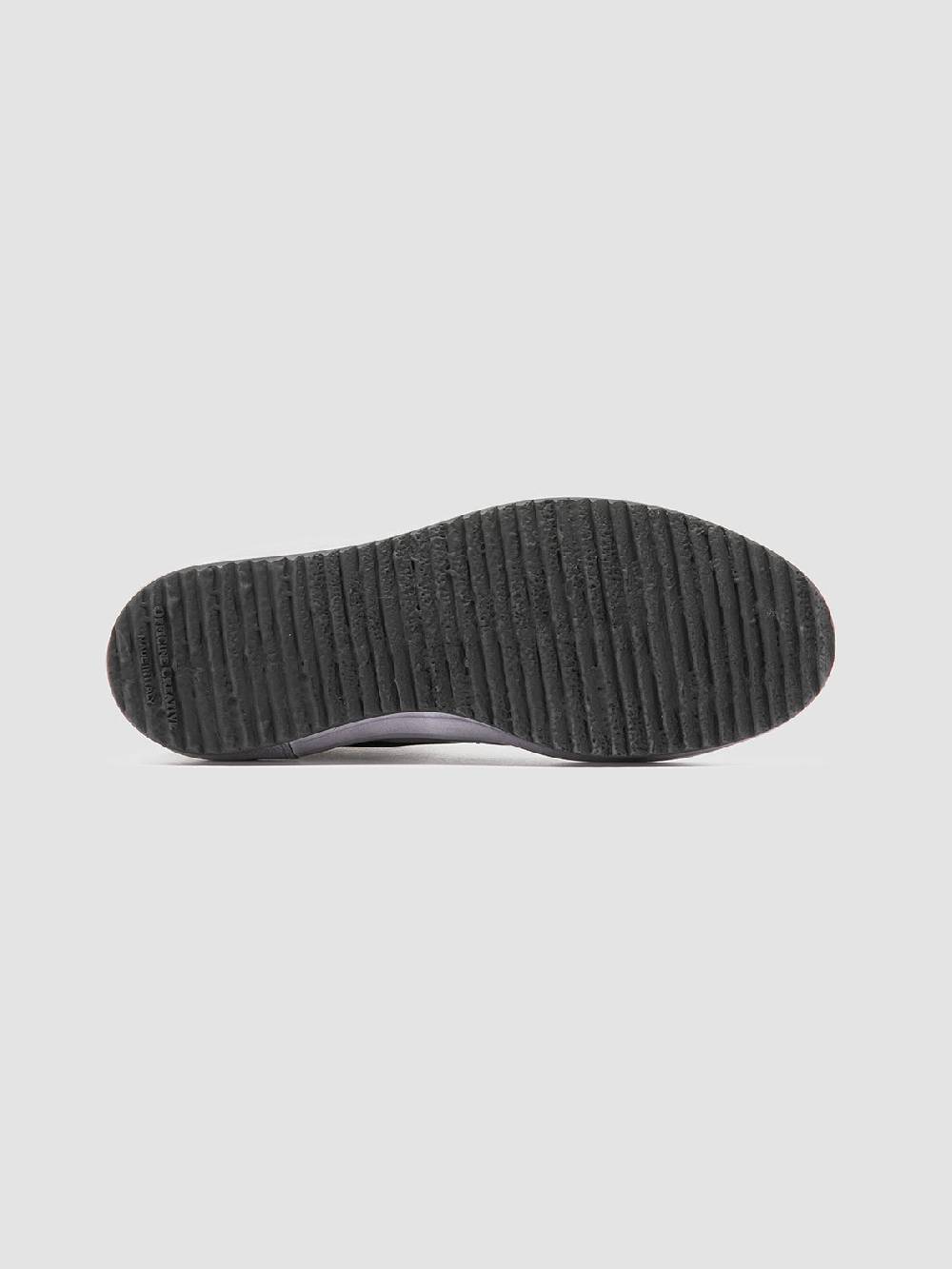 Officine Creative MES 109 Sneaker Alte in Pelle Nera Vendita Economica