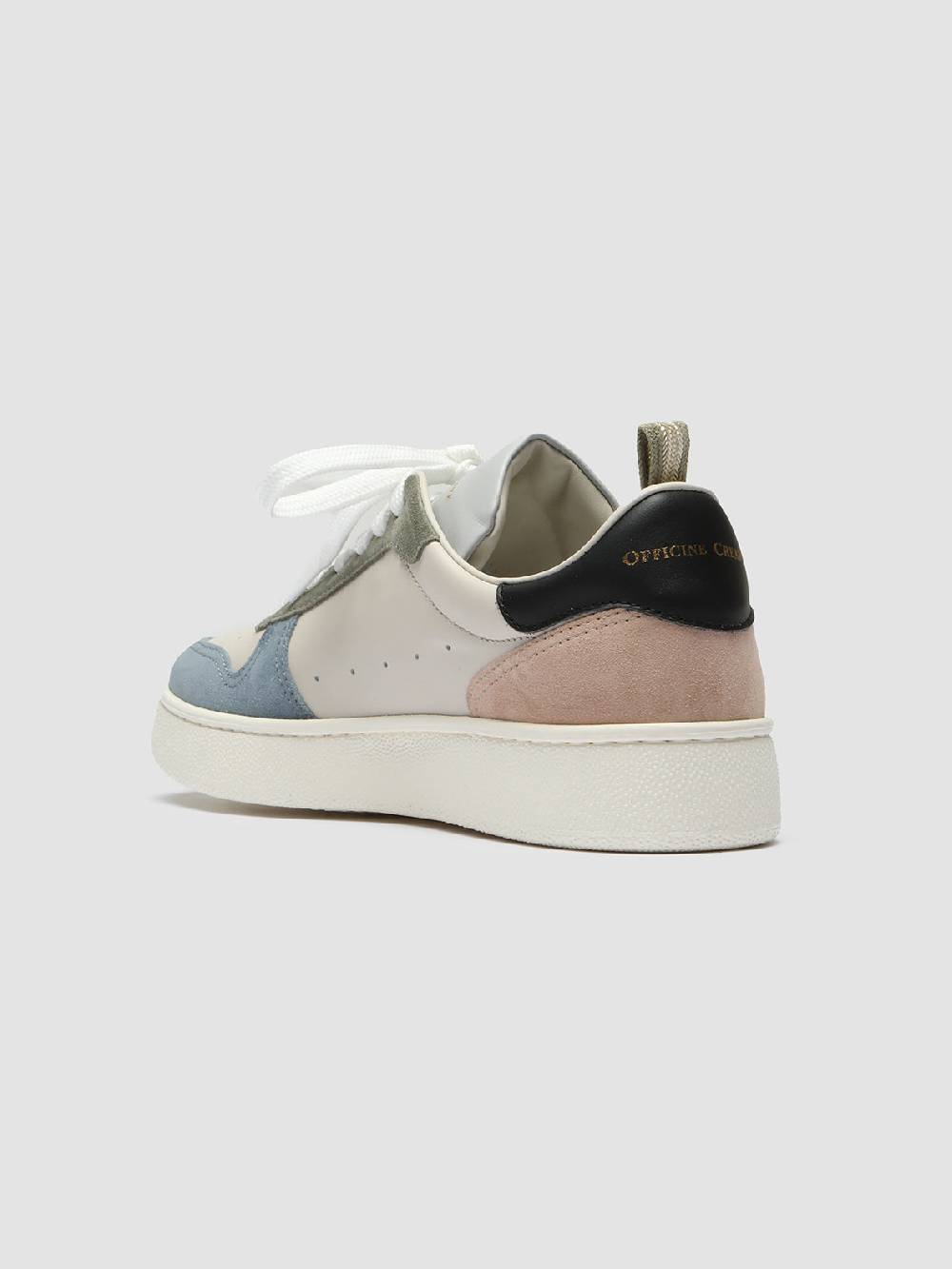 Officine Creative MOWER 110 Sneakers in Pelle e Camoscio Bianco Vendite Flash