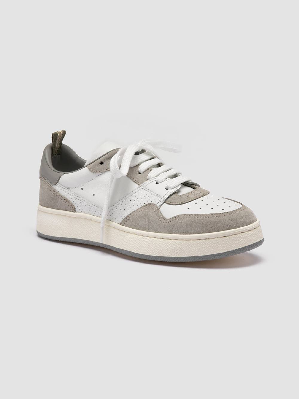 Officine Creative MOWER 120 Sneakers Basse in Pelle e Camoscio Bianca 2025