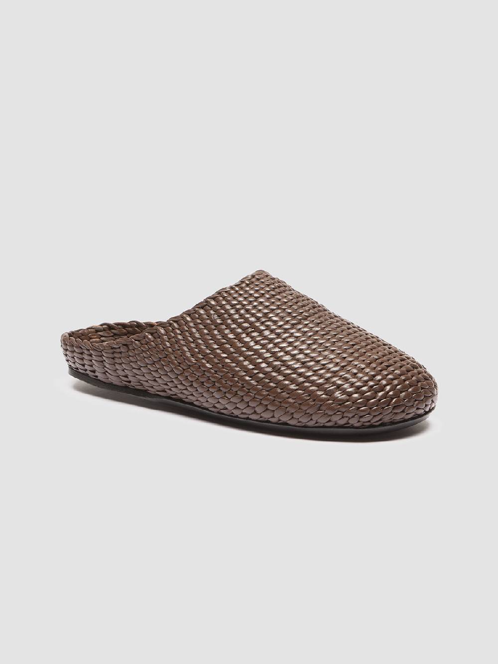 Officine Creative POLLY 001 Sabot in Pelle Marrone Italy