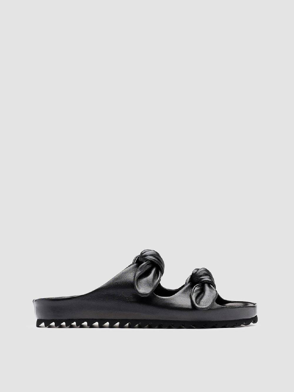 Officine Creative PELAGIE 010 Sandali in Pelle Intrecciata Nera