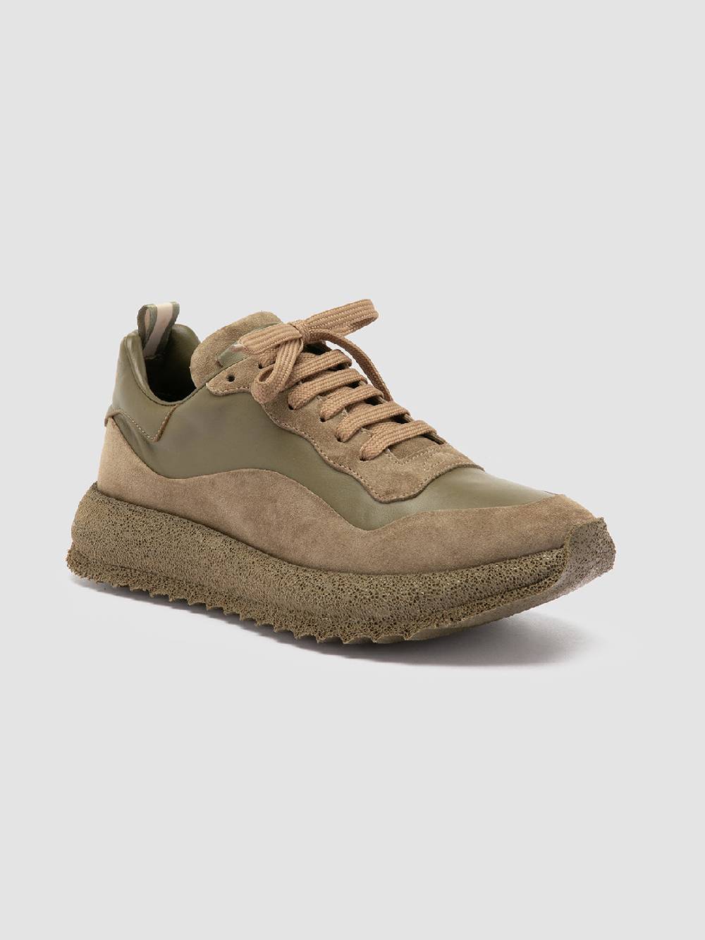 Officine Creative RACE RUBREX 101 Sneakers Basse in Pelle e Camoscio Verde Bestseller