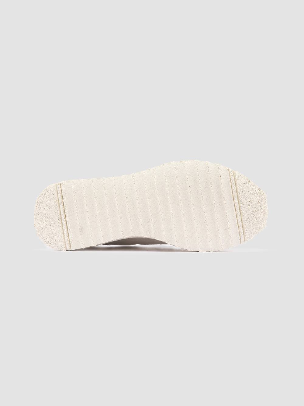 Officine Creative RACE RUBREX 101 Sneakers Basse in Pelle e Camoscio Bianca Liquidazione