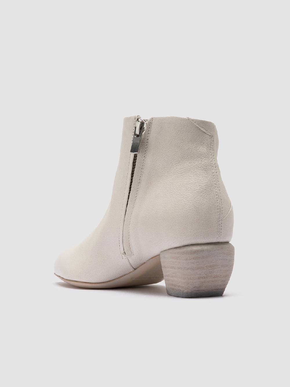 Officine Creative SALLY 030 Stivaletti con Zip in Pelle Bianca Offerte speciali