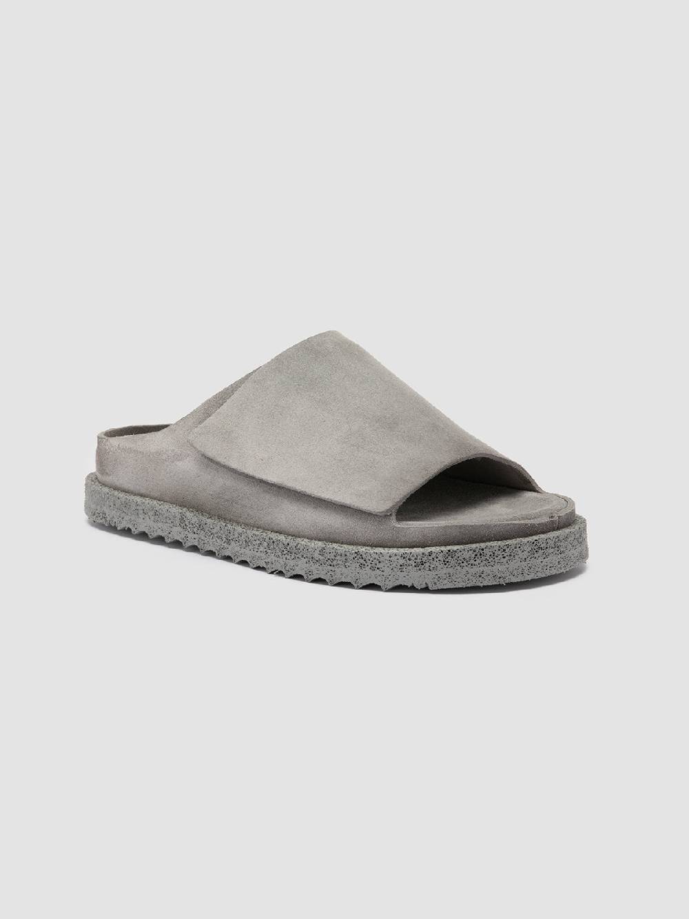Officine Creative SANDS 106 Sandali Slide in Pelle Scamosciata Grigia Enormi risparmi