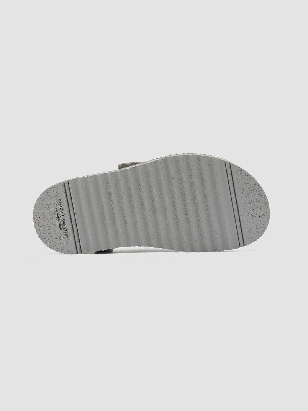 Officine Creative SANDS 106 Sandali Slide in Pelle Scamosciata Grigia Enormi risparmi