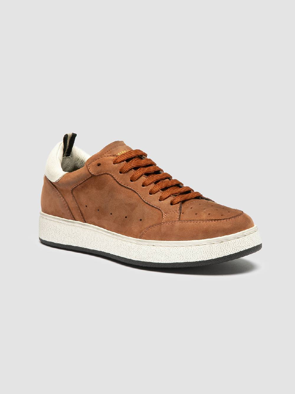 Officine Creative THE ANSWER 102 Sneaker Basse in Nabuk Marrone Presa