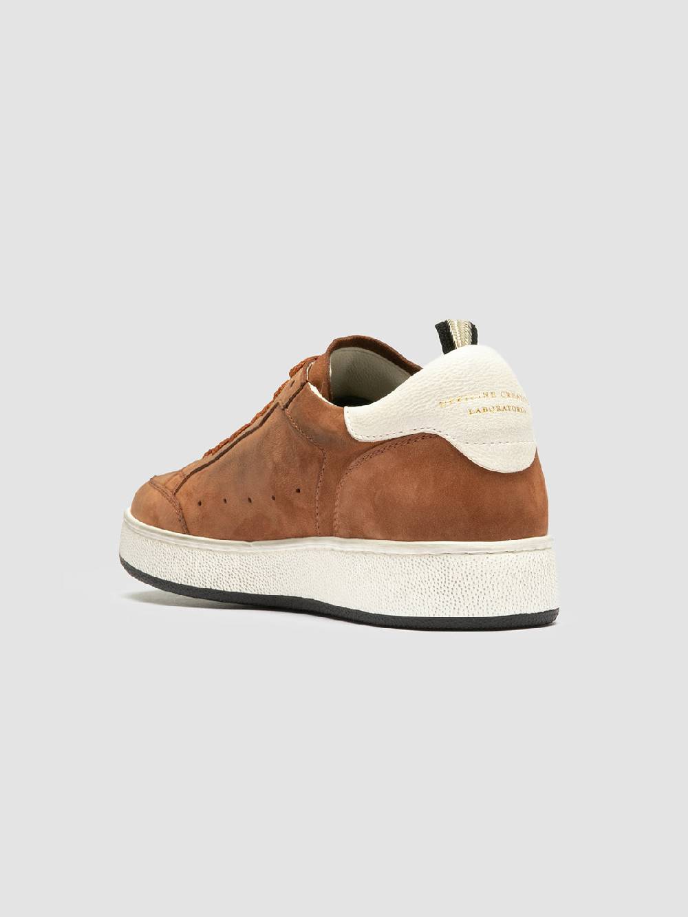 Officine Creative THE ANSWER 102 Sneaker Basse in Nabuk Marrone Presa