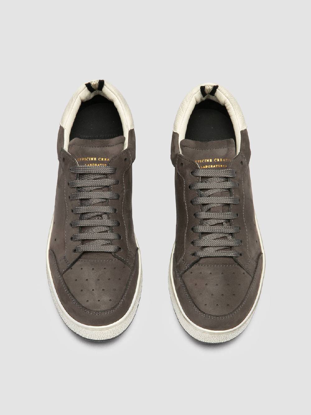 Officine Creative THE ANSWER 102 Sneaker Basse in Nabuk Grigio Sconto