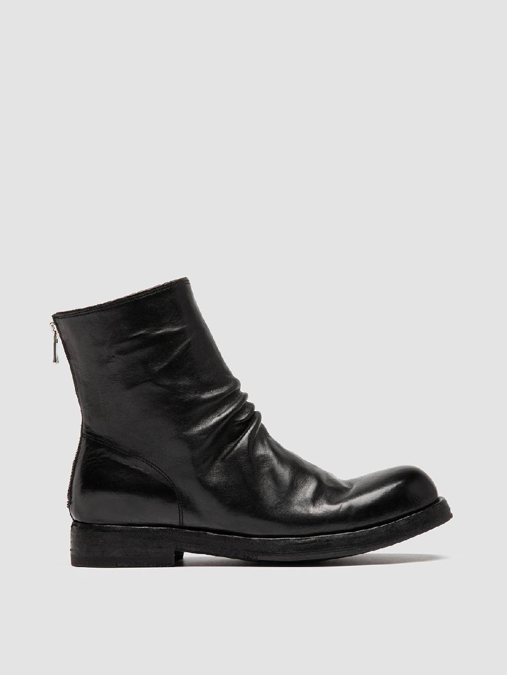 Officine Creative BULLA DD 303 Stivali con Zip in Pelle Nera
