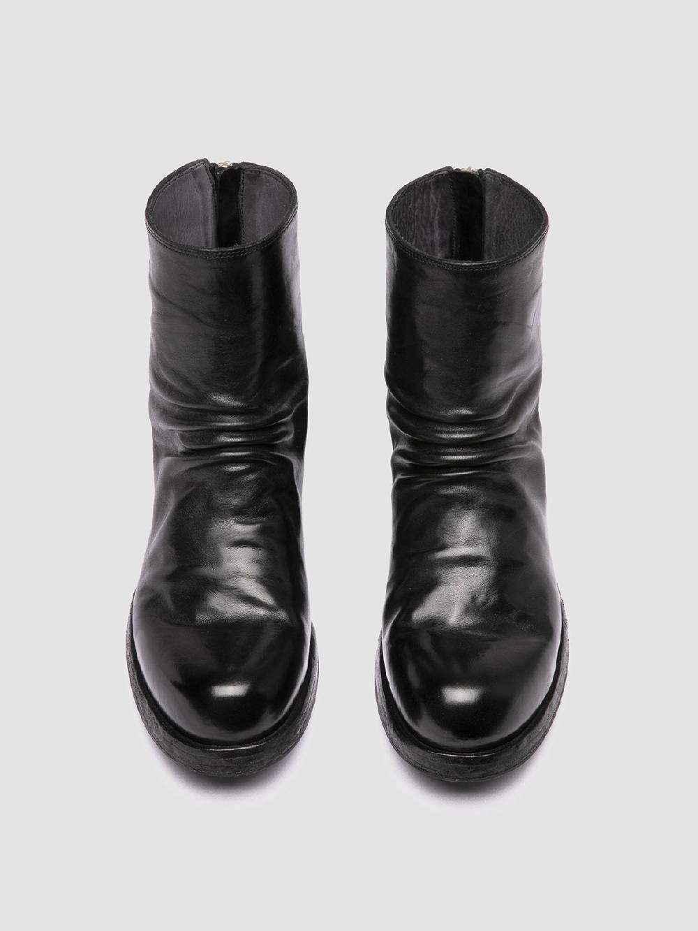 Officine Creative BULLA DD 303 Stivali con Zip in Pelle Nera In Vendita