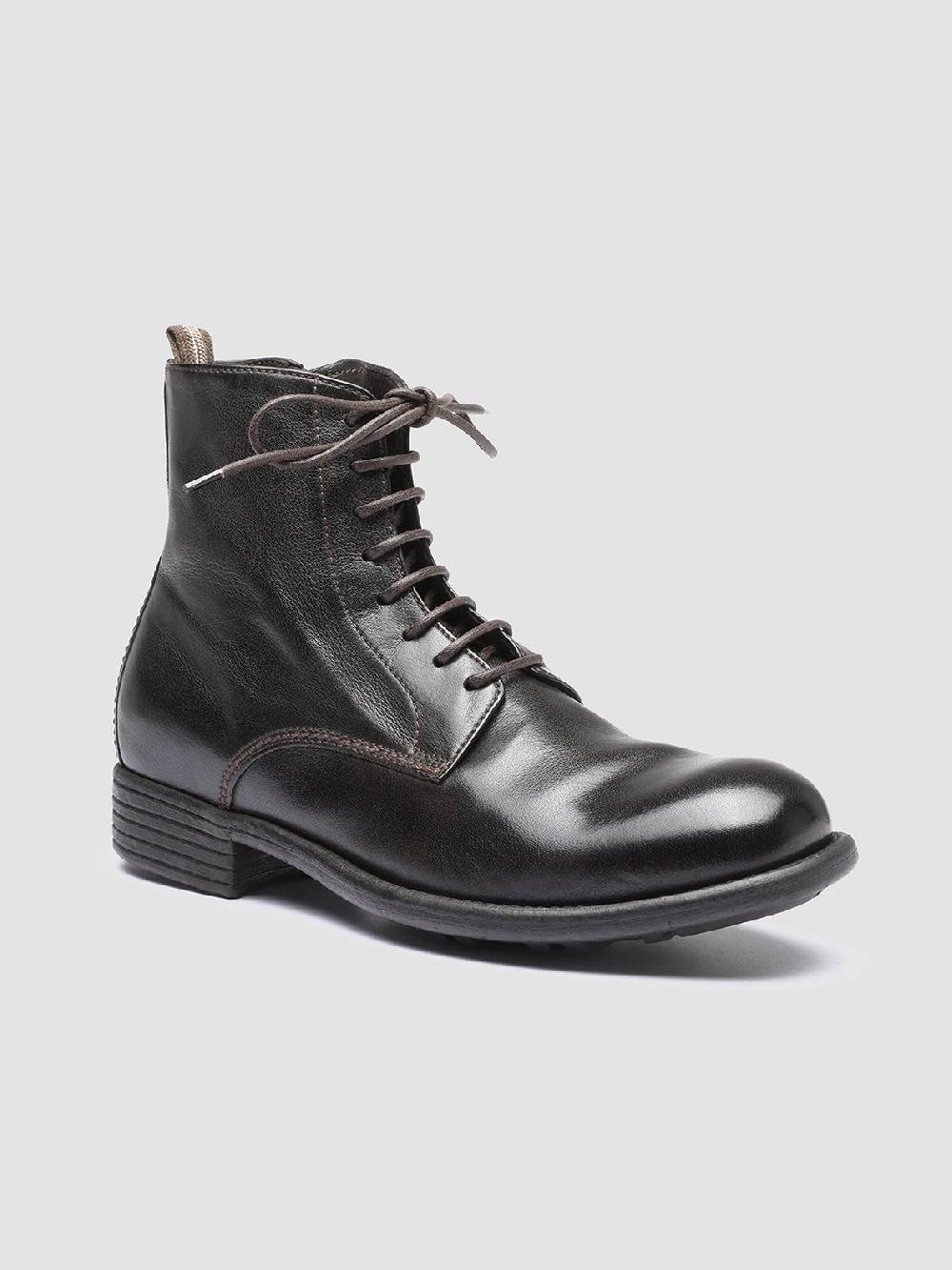 Officine Creative CALIXTE 002 Stivaletti in Pelle Marrone con Zip Offerte