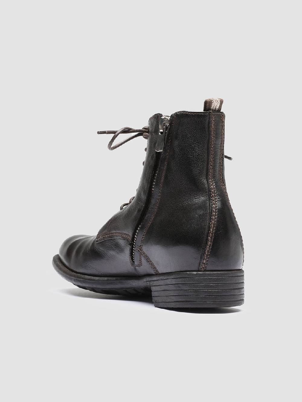 Officine Creative CALIXTE 002 Stivaletti in Pelle Marrone con Zip Offerte