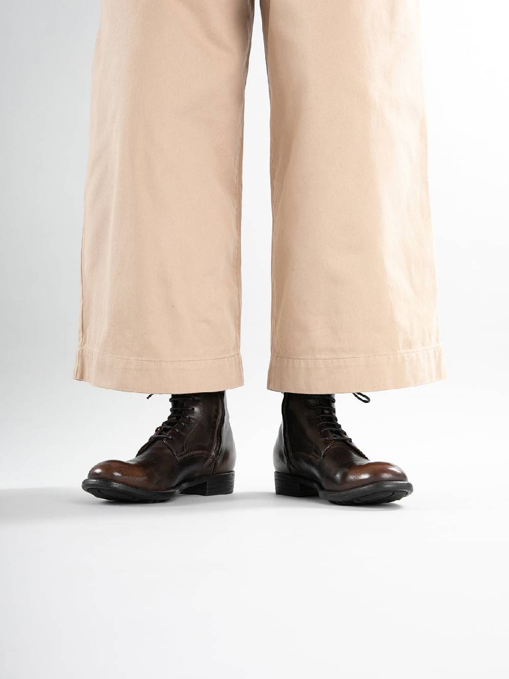 Officine Creative CALIXTE 002 Stivaletti in Pelle Marrone con Zip Offerte
