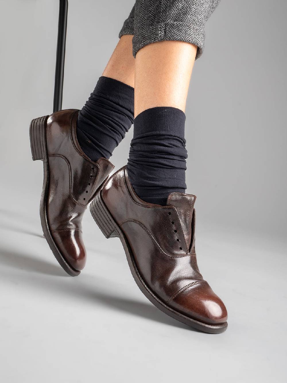 Officine Creative CALIXTE 003 Oxford in Pelle Nera Hotsell