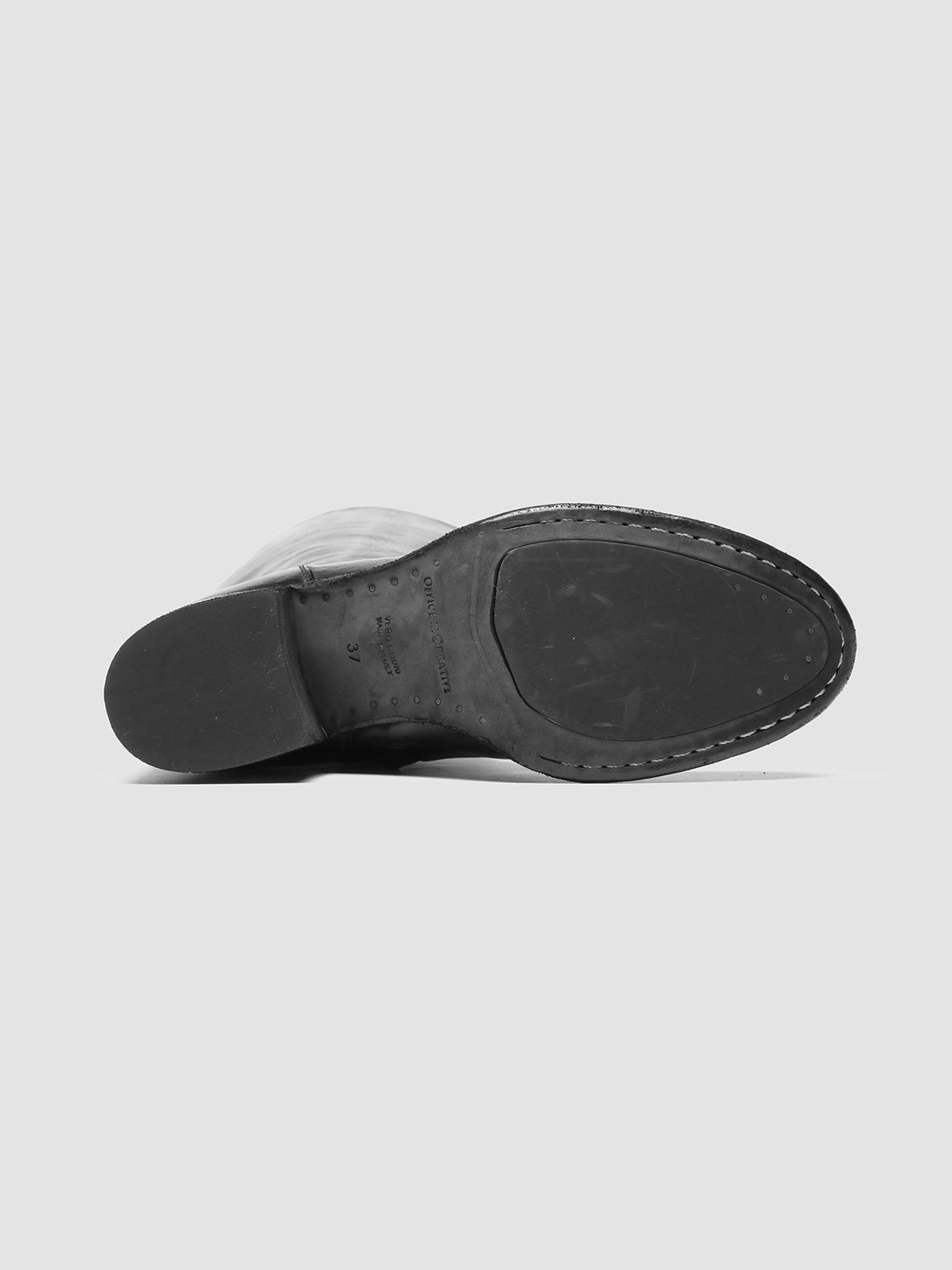 Officine Creative DENNER 116 Stivali Zip in Pelle Nera Fino al 65% di sconto