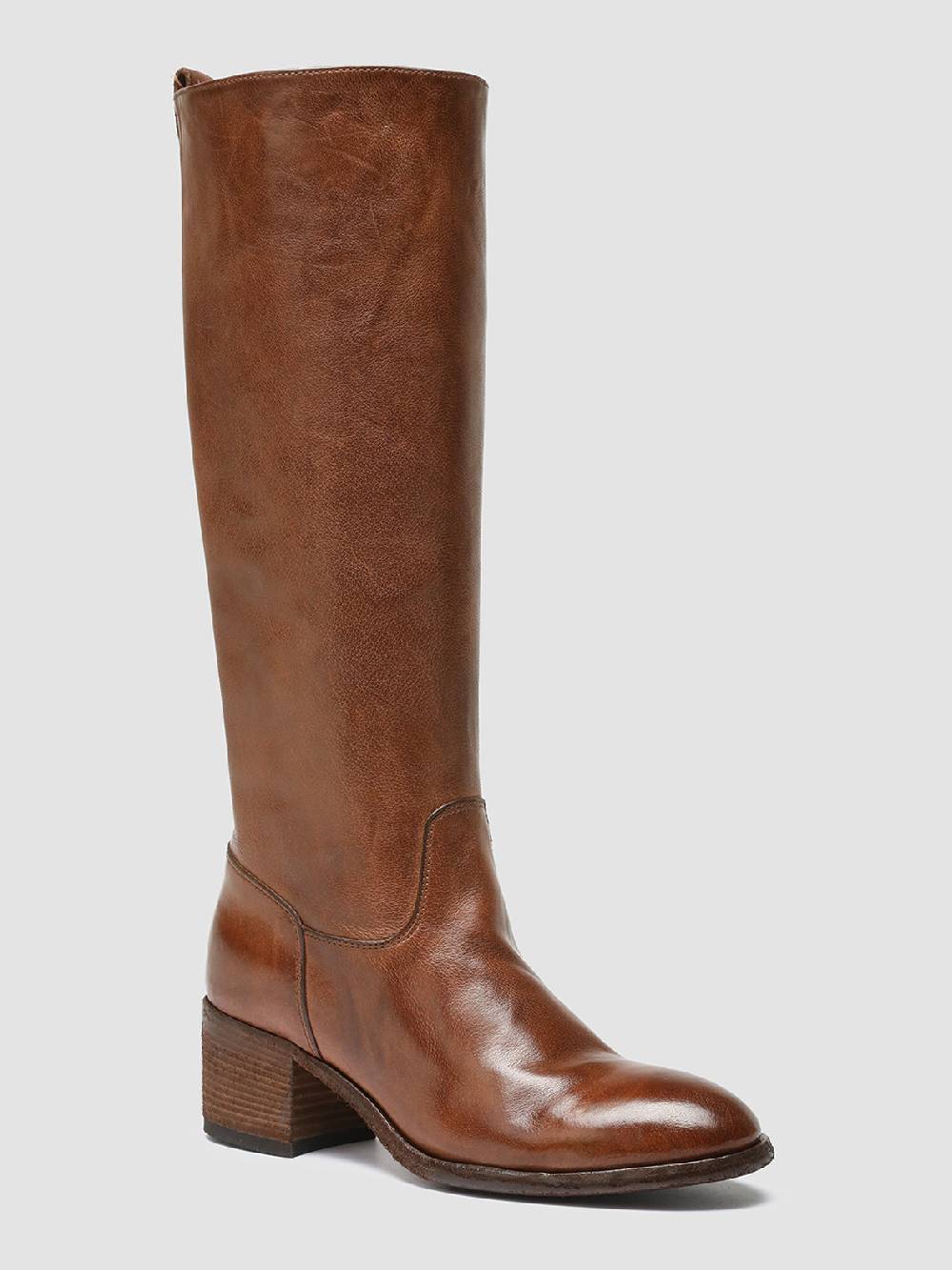 Officine Creative DENNER 116 Stivali Zip in Pelle Marrone Only for today