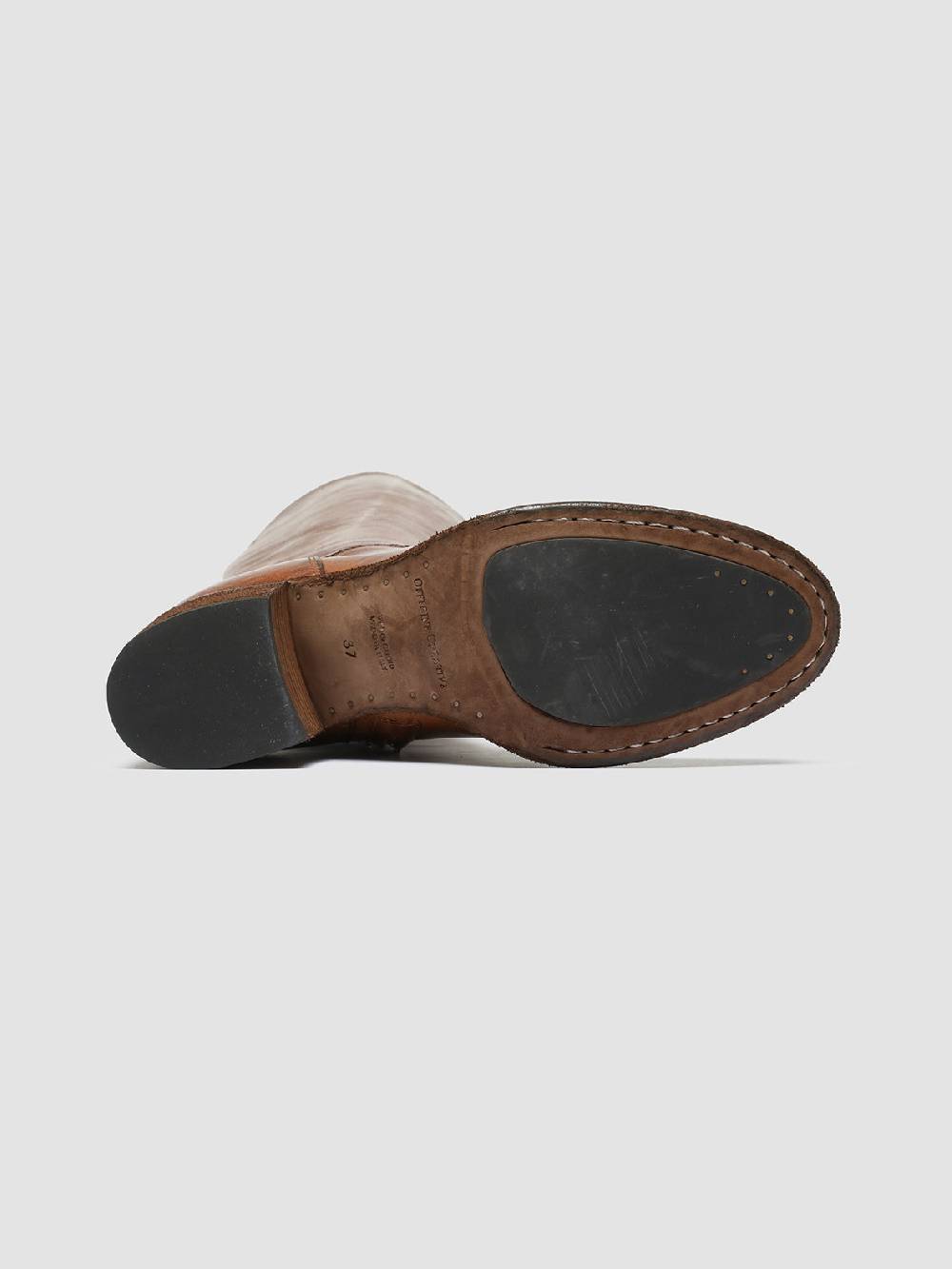 Officine Creative DENNER 116 Stivali Zip in Pelle Marrone Only for today