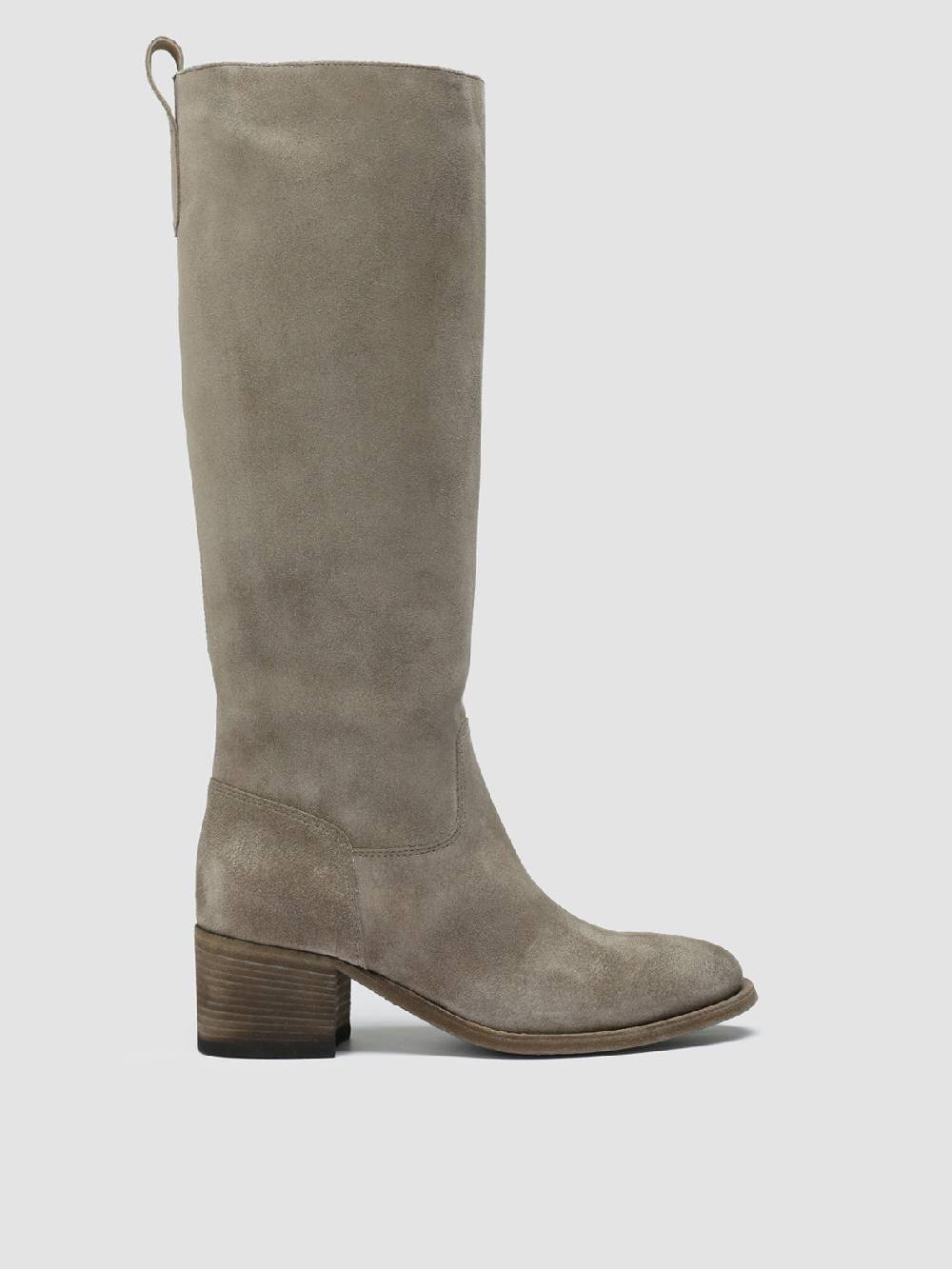 Officine Creative DENNER 116 Stivali Zip in Camoscio Grigio Offerta speciale della fabbrica