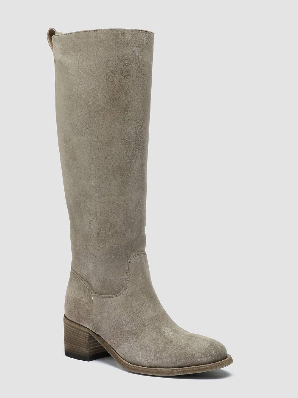 Officine Creative DENNER 116 Stivali Zip in Camoscio Grigio Offerta speciale della fabbrica