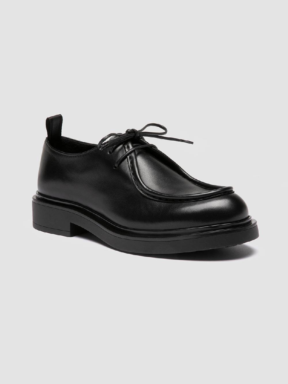 Officine Creative ENGINEER 102 Derby in Pelle Nera Fino al 55% di sconto