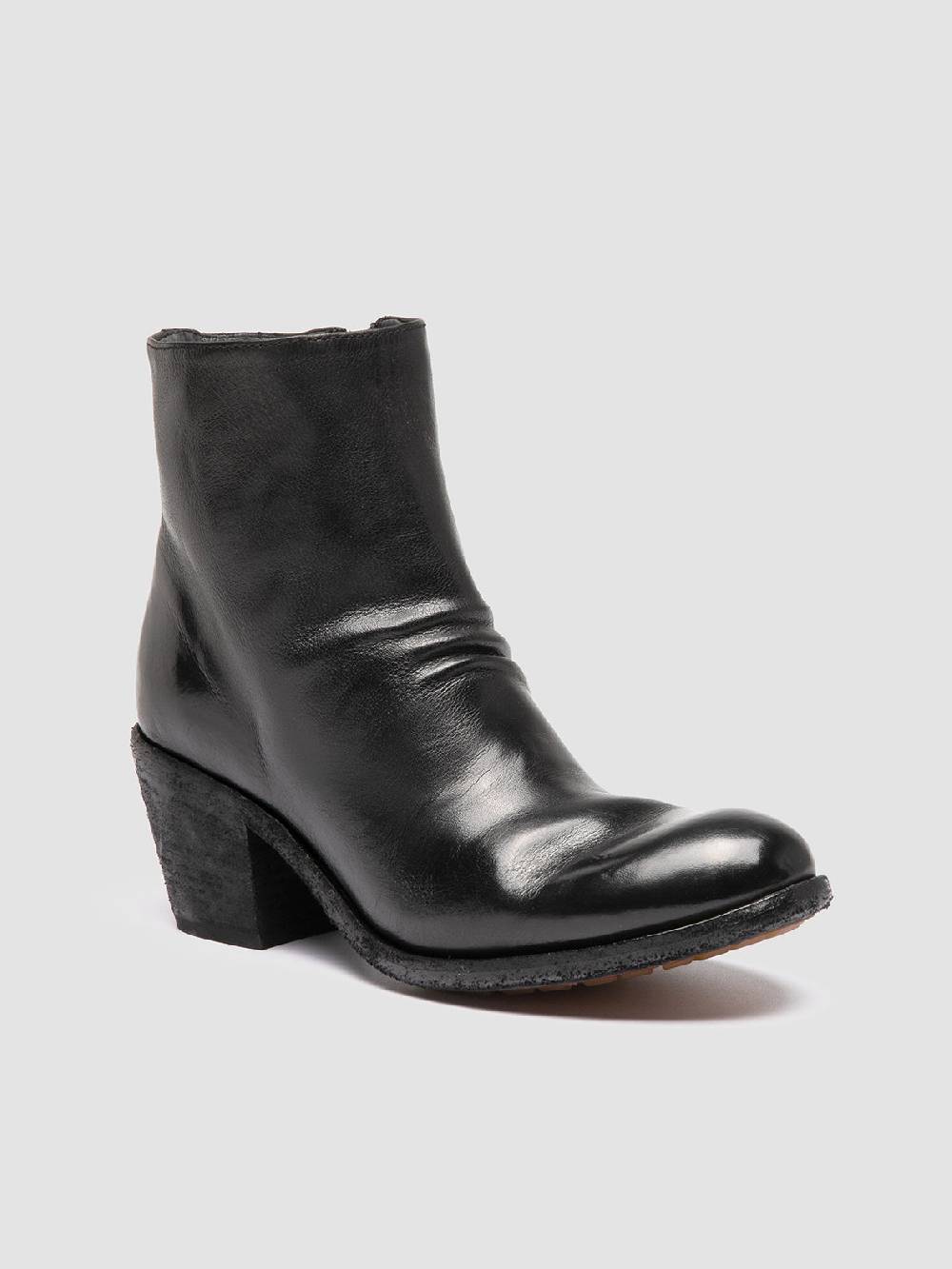 Officine Creative GODEAU 001 Stivali con Zip in Pelle Nera Solo un giorno rimasto