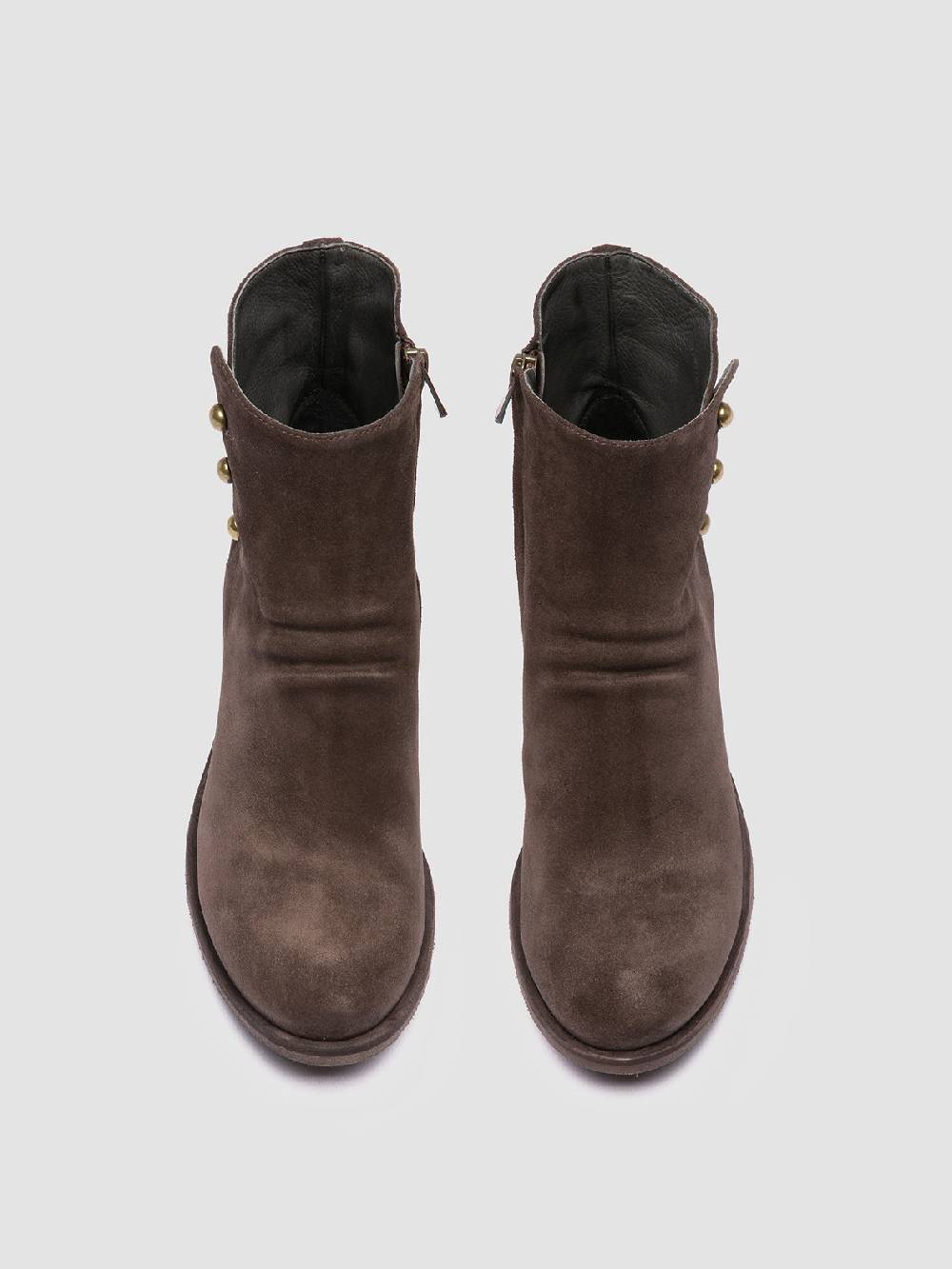 Officine Creative GODEAU 004 Stivali con Zip in Pelle Scamosciata Marrone 50% di sconto con spedizione gratuita