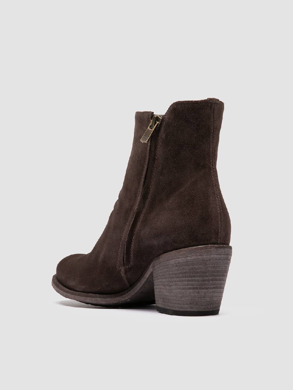 Officine Creative GODEAU 004 Stivali con Zip in Pelle Scamosciata Marrone 50% di sconto con spedizione gratuita