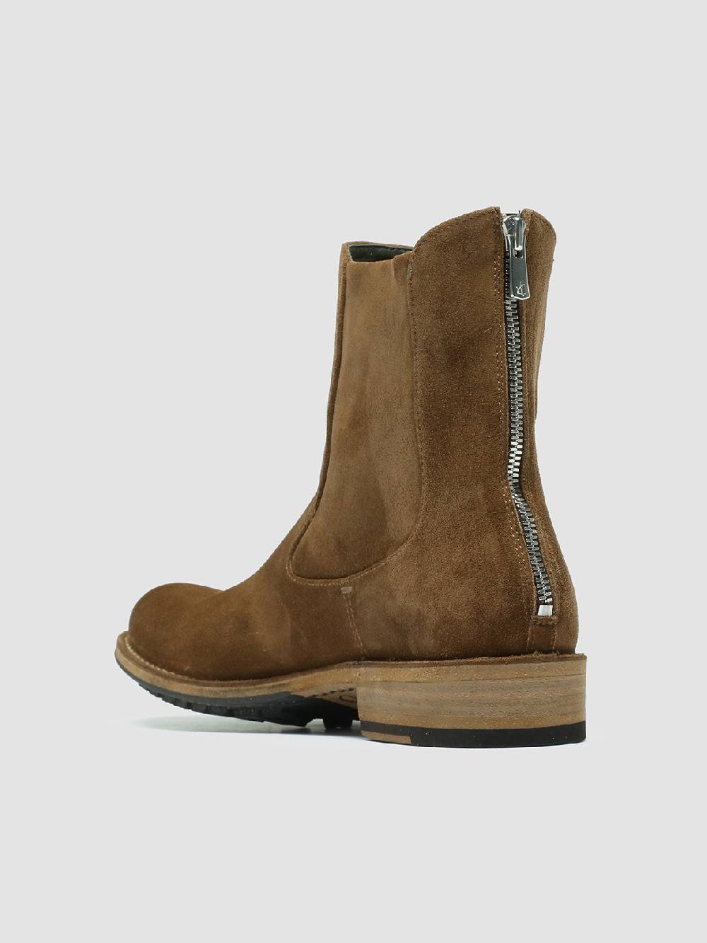 Officine Creative LEGRAND 229 Stivali Zip in Camoscio Marrone Esporta salva