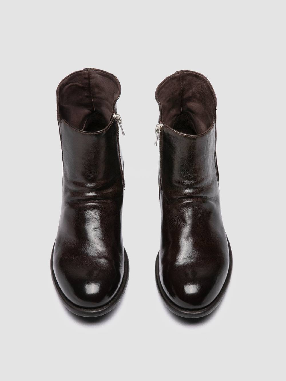 Officine Creative LIS 001 Stivali con Zip in Pelle Marrone Duty-free