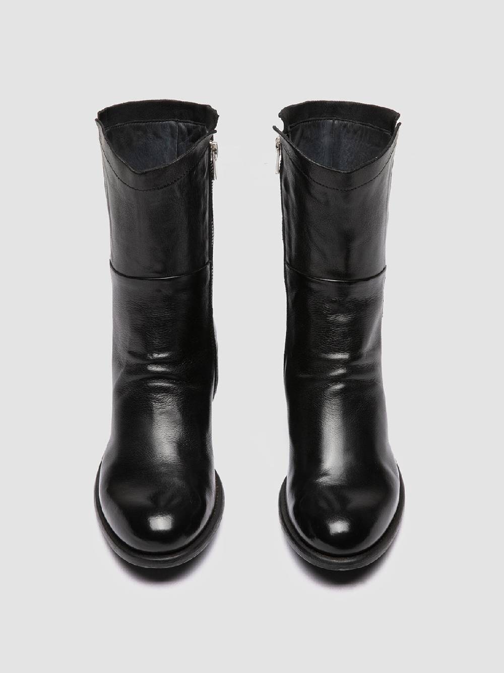 Officine Creative LIS 002 Stivali con Zip in Pelle Nera 50% di sconto per tempo limitato