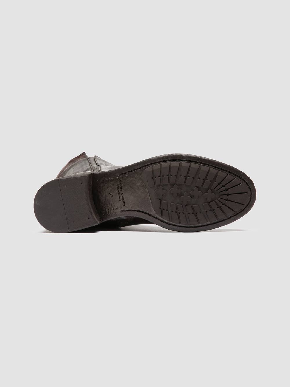 Officine Creative LIS 002 Stivali con Zip in Pelle Marrone Sconti questo mese