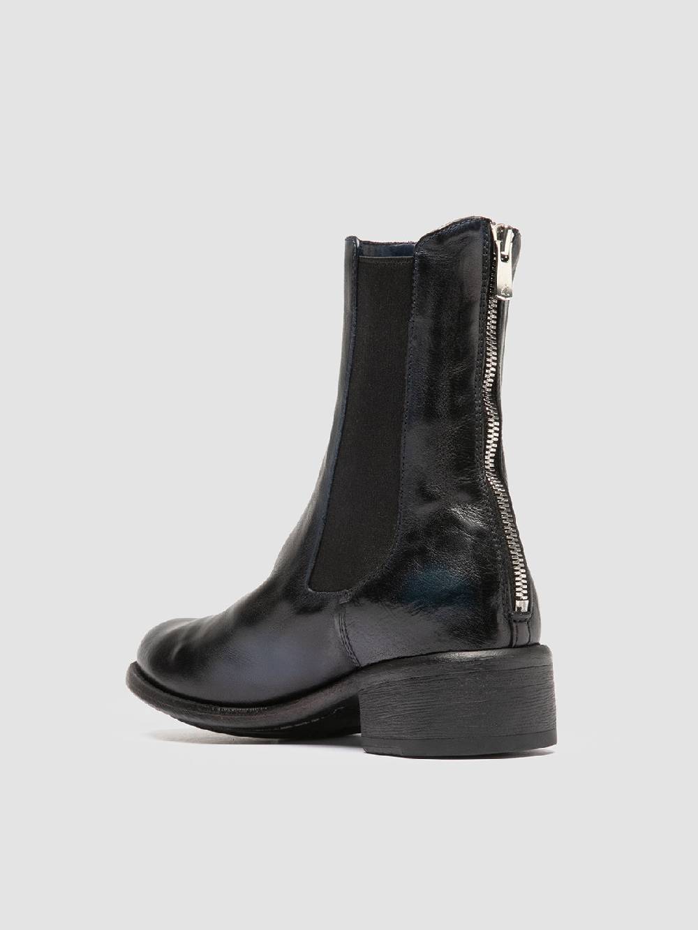 Officine Creative LIS 003 Stivaletti Chelsea in Pelle Blu 2025