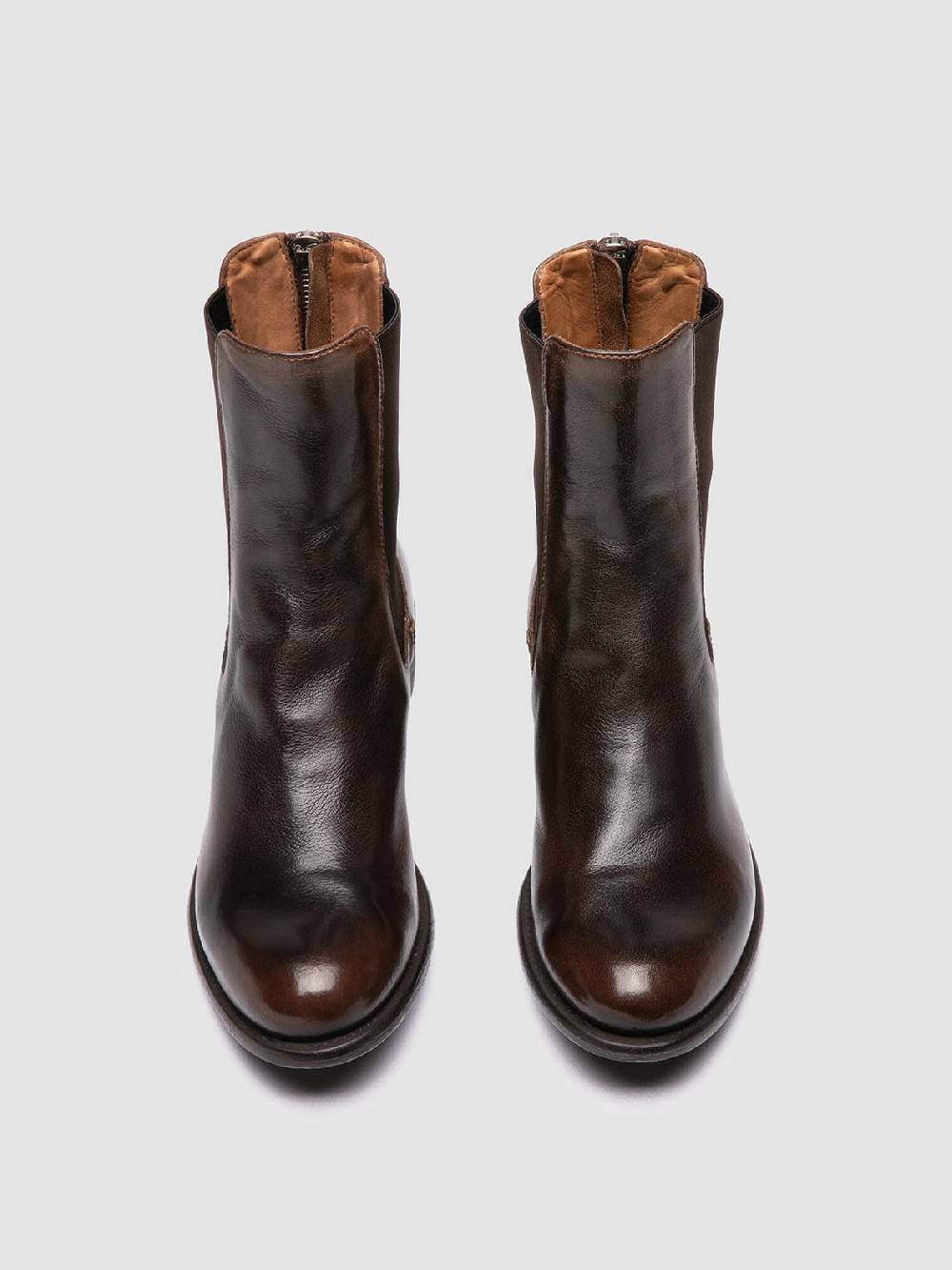 Officine Creative LIS 003 Stivaletti Chelsea in Pelle Marrone Italy
