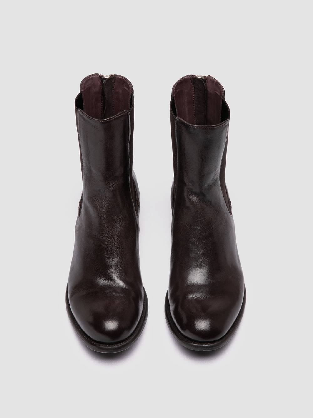 Officine Creative LIS 003 Stivaletti Chelsea in Pelle Bordeaux Italia