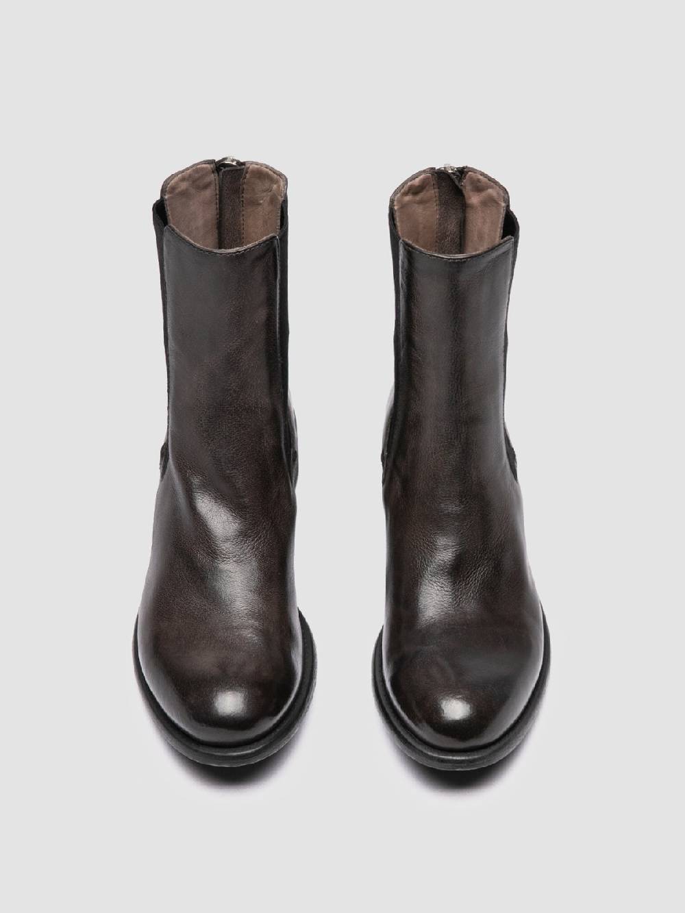 Officine Creative LIS 003 Stivaletti Chelsea in Pelle Grigia In Linea