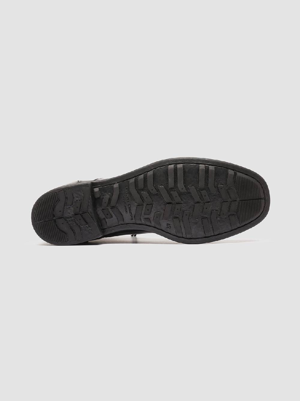 Officine Creative CHRONICLE 057 Stivali Stringati in Pelle Nera Vendita