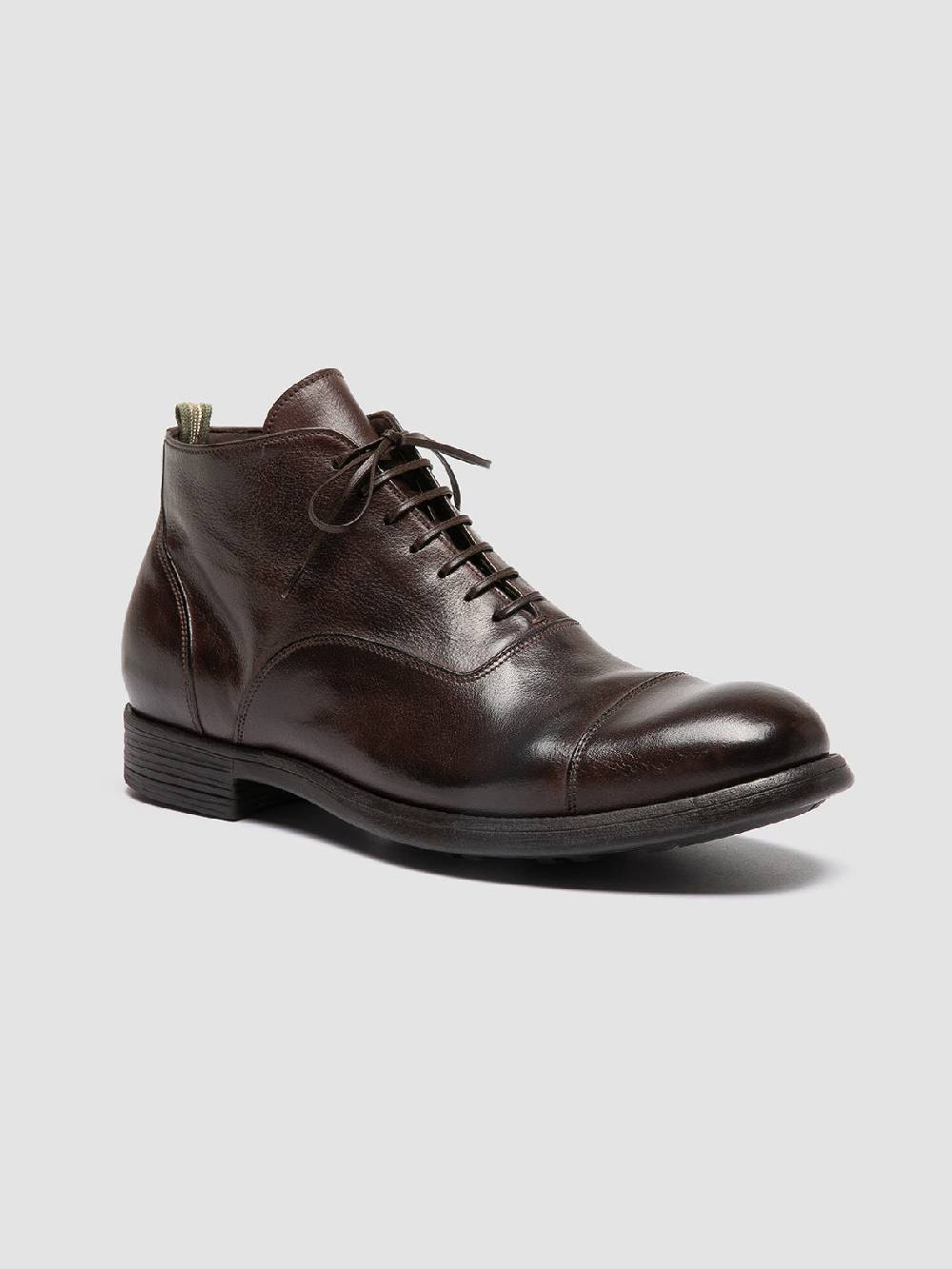Officine Creative CHRONICLE 057 Stivali Stringati in Pelle Marrone Promozione