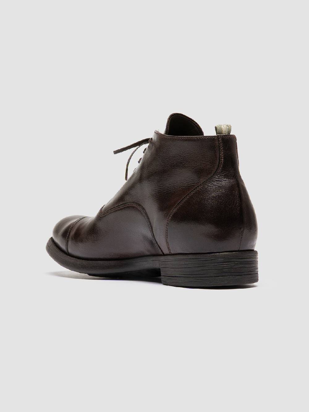 Officine Creative CHRONICLE 057 Stivali Stringati in Pelle Marrone Promozione