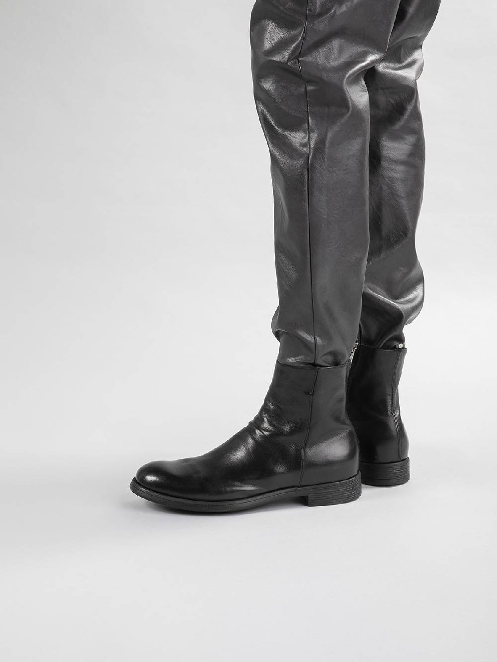 Officine Creative CHRONICLE 058 Stivali Zip in Pelle Marrone Spedizione Gratuita