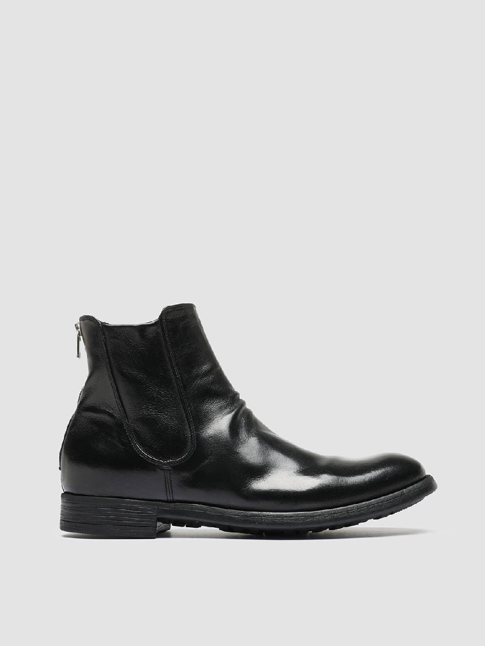 Officine Creative CHRONICLE 059 Stivali Zip in Pelle Nera