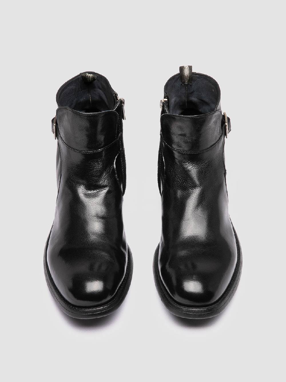 Officine Creative CHRONICLE 068 Stivali con Zip in Pelle Nera Soddisfazione Garantita