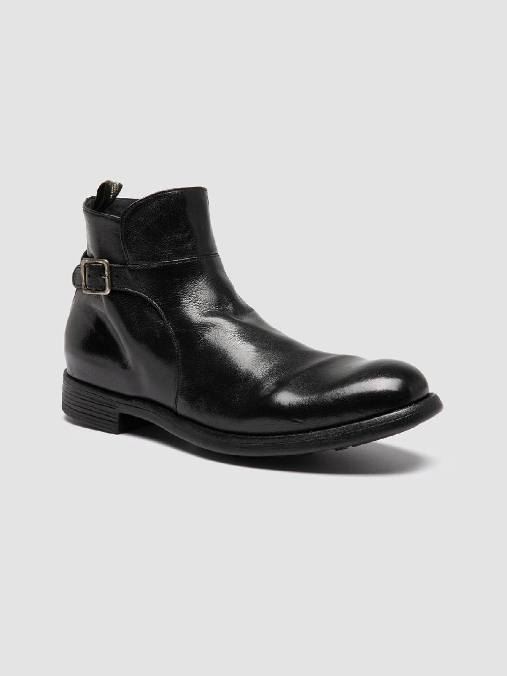 Officine Creative CHRONICLE 068 Stivali con Zip in Pelle Nera Soddisfazione Garantita
