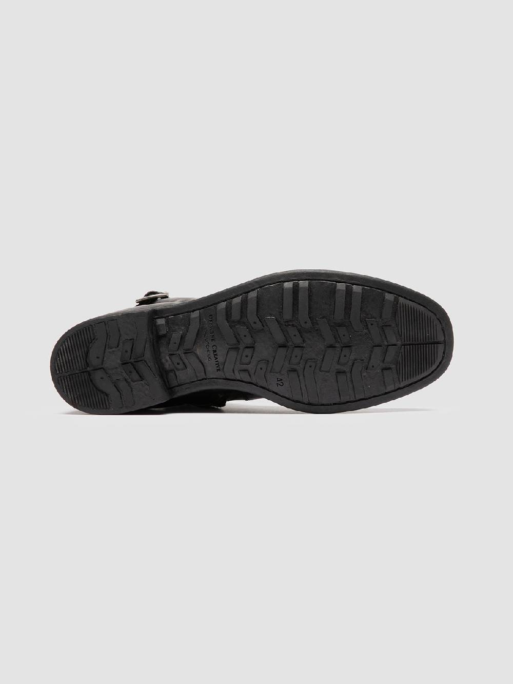Officine Creative CHRONICLE 068 Stivali con Zip in Pelle Nera Soddisfazione Garantita